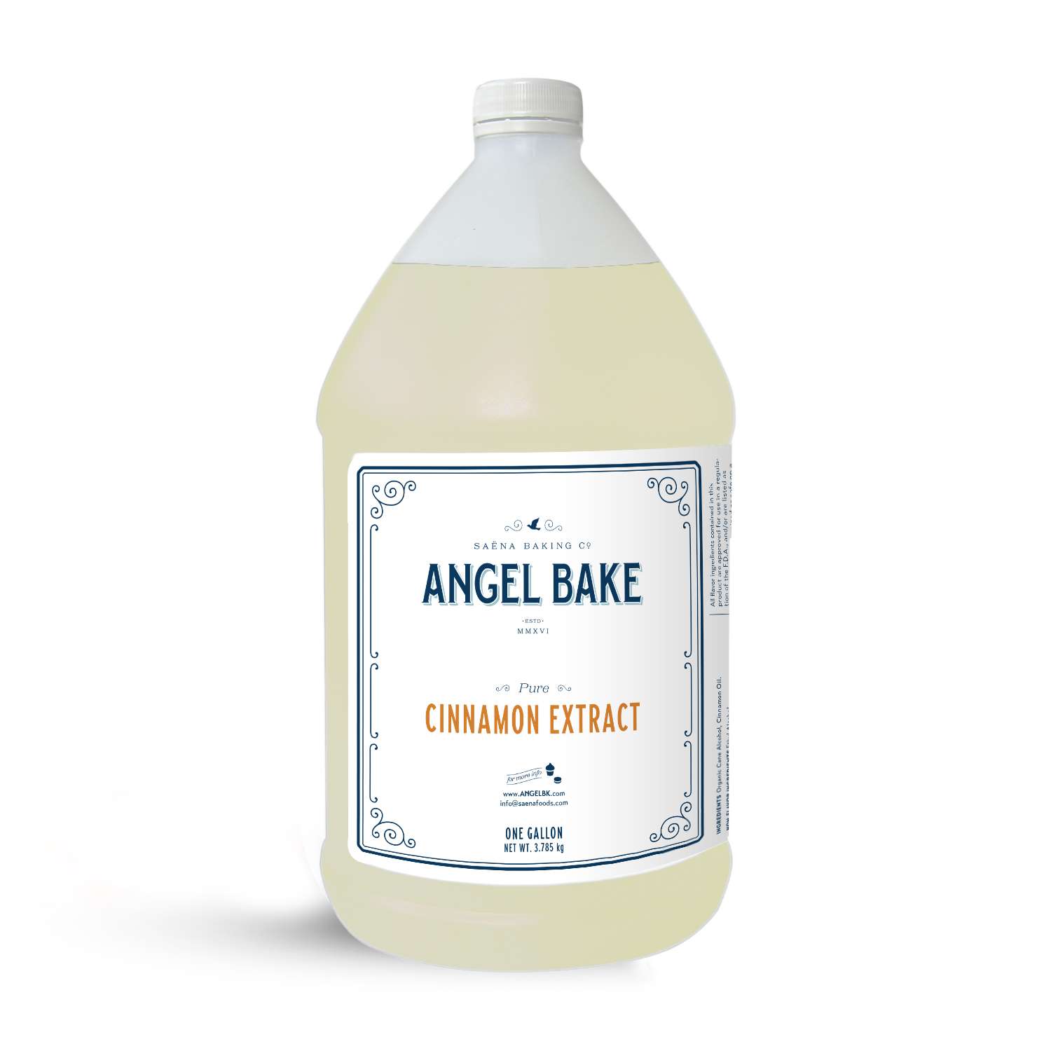 Angel Bake Pure Cinnamon Extract 1 gallon bulk natural spice flavoring for baking and food service