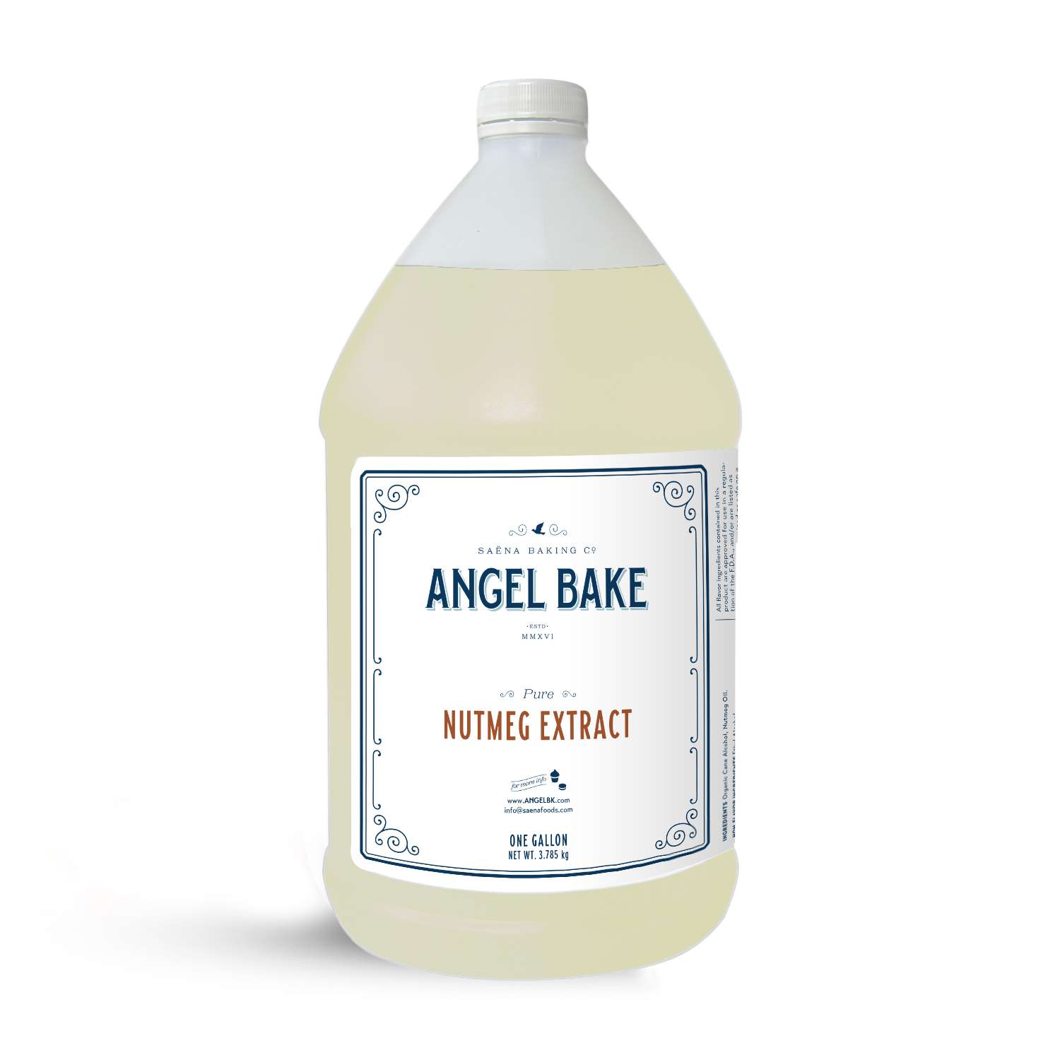Angel Bake Pure Nutmeg Extract 1 gallon bulk natural flavoring for baking and food service